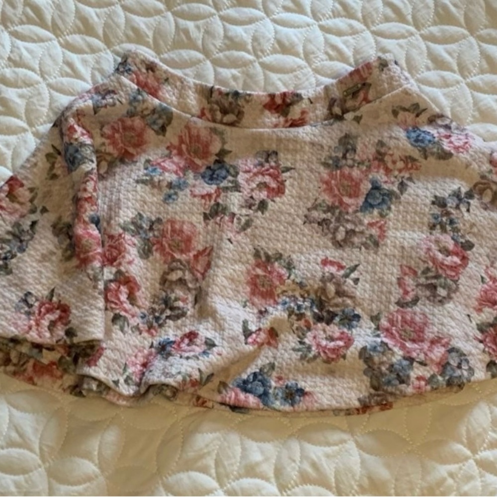 Mayoral Floral Textured Skirt